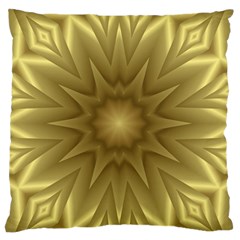 Background Pattern Golden Yellow Standard Premium Plush Fleece Cushion Case (two Sides)