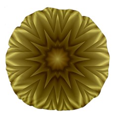 Background Pattern Golden Yellow Large 18  Premium Flano Round Cushions
