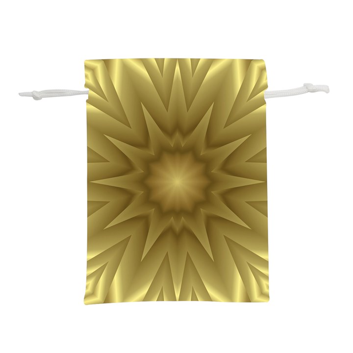 Background Pattern Golden Yellow Lightweight Drawstring Pouch (S)