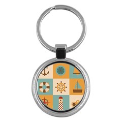 Nautical Elements Collection Key Chain (round)