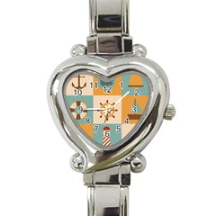 Nautical Elements Collection Heart Italian Charm Watch