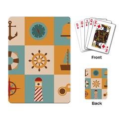 Nautical Elements Collection Playing Cards Single Design (rectangle)