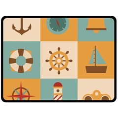 Nautical Elements Collection Fleece Blanket (large)