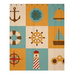Nautical Elements Collection Shower Curtain 60  X 72  (medium) 