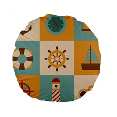 Nautical Elements Collection Standard 15  Premium Round Cushions