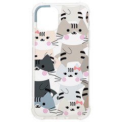 Cute Cat Couple Seamless Pattern Cartoon Iphone 12/12 Pro Tpu Uv Print Case by Semog4
