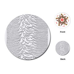 Joy Division Unknown Pleasures Post Punk Playing Cards Single Design (round) by Salman4z