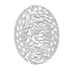 Joy Division Unknown Pleasures Post Punk Oval Filigree Ornament (two Sides) by Salman4z