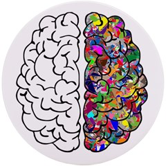 Brain Mind Aianatomy Uv Print Round Tile Coaster by Salman4z