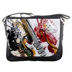 Electric Guitar Grunge Messenger Bag by Salman4z