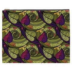 Pattern Vector Texture Style Garden Drawn Hand Floral Cosmetic Bag (xxxl) by Salman4z