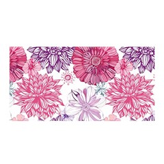 Red And Pink Flowers Vector Art Asters Patterns Backgrounds Satin Wrap 35  X 70  by Salman4z