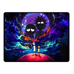 Rick And Morty In Outer Space Two Sides Fleece Blanket (small) by Salman4z