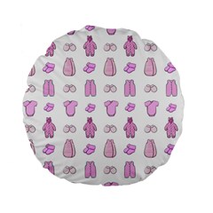 Kid’s Clothes Standard 15  Premium Flano Round Cushions by SychEva
