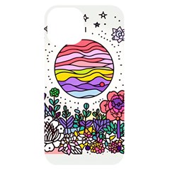 Rainbow Fun Cute Minimal Doodle Drawing Iphone 14 Black Uv Print Case by Jancukart