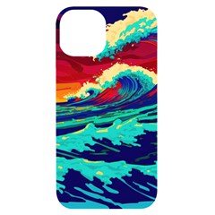 Tsunami Waves Ocean Sea Nautical Nature Water 9 Iphone 14 Black Uv Print Case by Jancukart