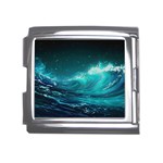 Tsunami Waves Ocean Sea Nautical Nature Water 7 Mega Link Italian Charm (18mm)