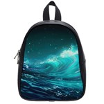 Tsunami Waves Ocean Sea Nautical Nature Water 7 School Bag (Small)