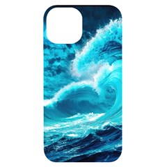 Waves Ocean Sea Tsunami Nautical 3 Iphone 14 Black Uv Print Case by Jancukart