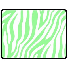 Green Zebra Vibes Animal Print  Two Sides Fleece Blanket (large) by ConteMonfrey