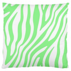 Green Zebra Vibes Animal Print  Large Cushion Case (two Sides) by ConteMonfrey