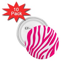 Pink Fucsia Zebra Vibes Animal Print 1 75  Buttons (10 Pack) by ConteMonfrey