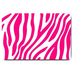 Pink Fucsia Zebra Vibes Animal Print Large Doormat by ConteMonfrey