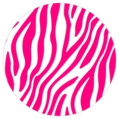 Pink Fucsia Zebra Vibes Animal Print Round Trivet by ConteMonfrey