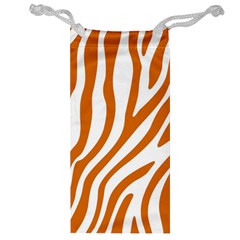 Orange Zebra Vibes Animal Print   Jewelry Bag by ConteMonfrey