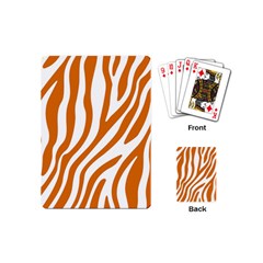 Orange Zebra Vibes Animal Print   Playing Cards Single Design (mini) by ConteMonfrey