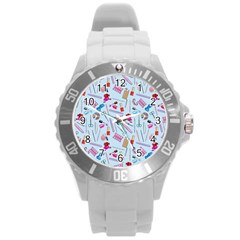 Manicure Nail Round Plastic Sport Watch (l) by SychEva