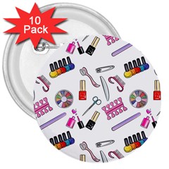 Manicure Nail Pedicure 3  Buttons (10 Pack)  by SychEva