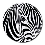 Animal Cute Pattern Art Zebra Round Mousepad