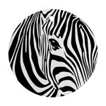 Animal Cute Pattern Art Zebra Ornament (Round)