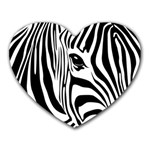 Animal Cute Pattern Art Zebra Heart Mousepad
