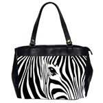 Animal Cute Pattern Art Zebra Oversize Office Handbag (2 Sides)