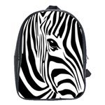 Animal Cute Pattern Art Zebra School Bag (XL)