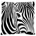 Animal Cute Pattern Art Zebra Large Premium Plush Fleece Cushion Case (One Side)