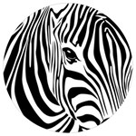 Animal Cute Pattern Art Zebra Round Trivet