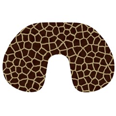 Giraffe Animal Print Skin Fur Travel Neck Pillow by Amaryn4rt