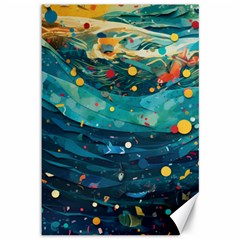 Confetti Ocean Themed Tropical Background Wallpaper Canvas 12  X 18  by Wegoenart