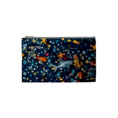Confetti Ocean Themed Tropical Background Wallpaper 2 Cosmetic Bag (small) by Wegoenart