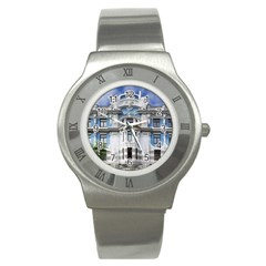 Squad Latvia Architecture Stainless Steel Watch by Celenk