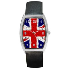 Union Jack Flag National Country Barrel Style Metal Watch by Celenk