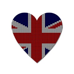 Union Jack Flag British Flag Heart Magnet by Celenk