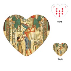 Egyptian Man Sun God Ra Amun Playing Cards Single Design (heart) by Celenk