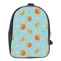 Oranges Pattern School Bag (large) by SychEva