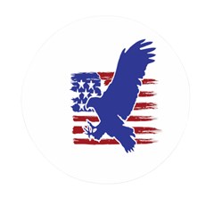 Usa Flag Eagle Symbol American Bald Eagle Country Mini Round Pill Box (pack Of 3) by Wegoenart