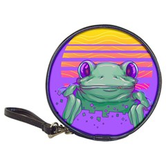 Frog Animal Sun Amphibian Figure Digital Art Classic 20-cd Wallets by Wegoenart