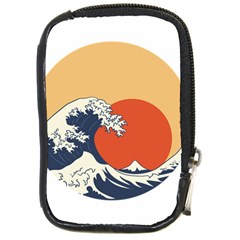 The Great Wave Off Kanagawa Waves Compact Camera Leather Case by Wegoenart